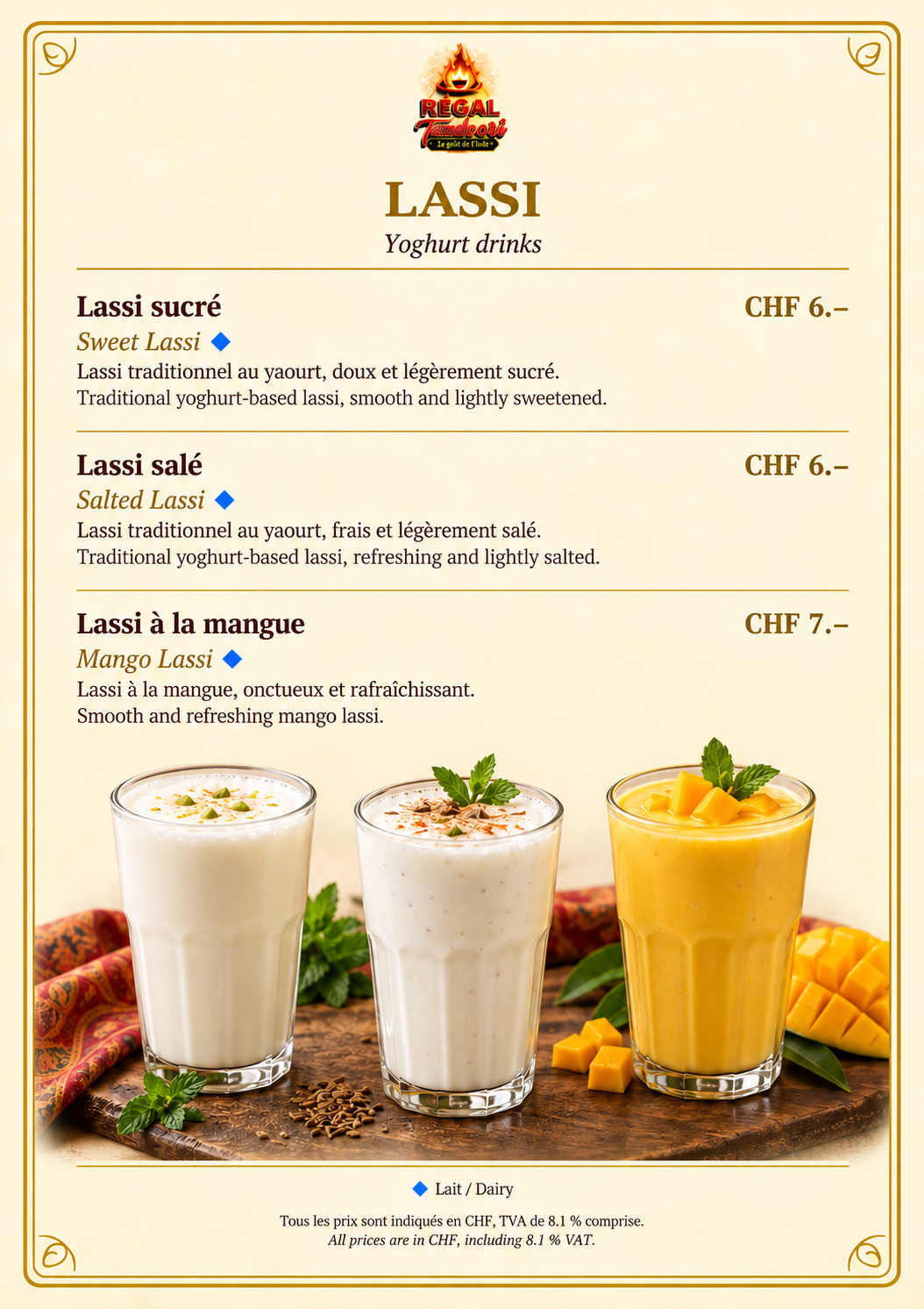 Spécialités : Lassi